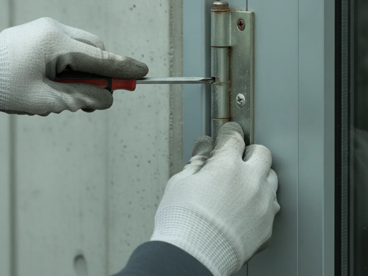 Reparatur eines Türbeschlags